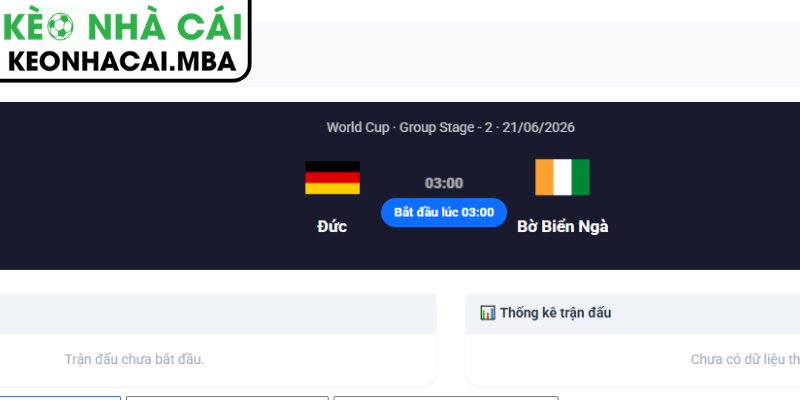 Dự đoán kết quả trận Đức và Bờ Biển Ngà (03:00 21/06, Bảng E - World Cup 2026)