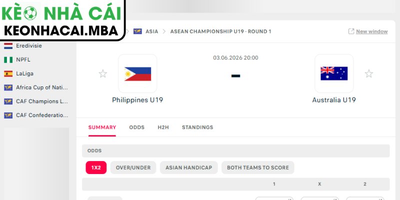 Soi kèo U19 Philippines vs U19 Australia (20:00 03/06, U19 Đông Nam Á) 4 Dự đoán kết quả trận U19 Philippines vs U19 Australia (20:00 03/06, U19 Đông Nam Á)