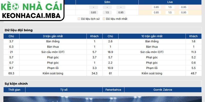 Soi Kèo Fenerbahce vs Gornik Zabrze (01:00 22/07, UEFA Champions League) 2 Phong độ Fenerbahce